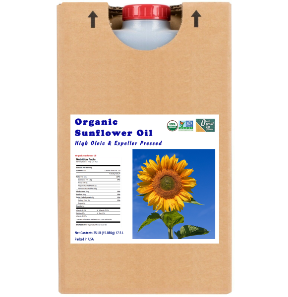 Organic Expeller Pressed Sunflower Oil High Oleic