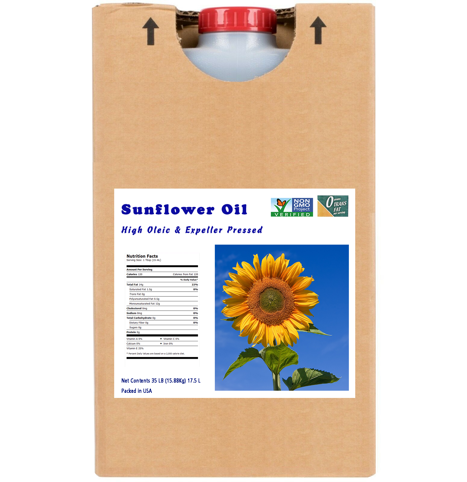 NonGMO High Oleic Expeller Pressed 100 Sunflower OilBabaash USA